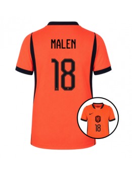 Nederländerna Donyell Malen #18 Replika Hemmakläder Dam VM 2026 Kortärmad
